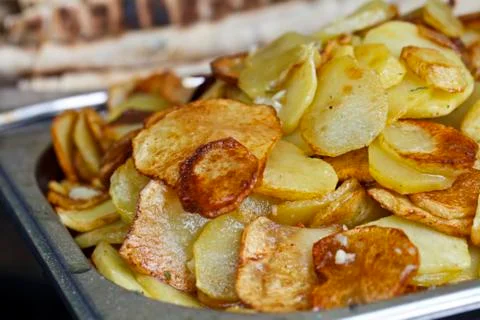 Juicy fried potatoes Stock-Fotos