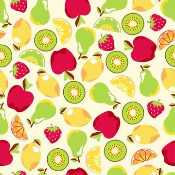 Juicy fruit pattern Stock Illustration