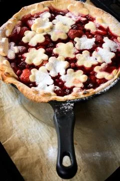 Juicy fruit pie Stock Photos