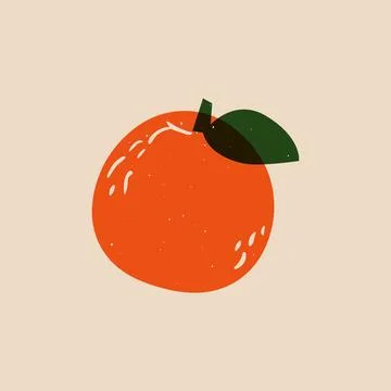Juicy fruit sketch risograph. Abstract natural peach apricot nectarine sign Stock Illustration