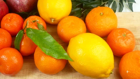 Juicy fruits on the table Stock Footage 234318906