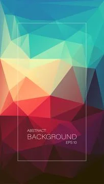 Juicy geometric triangle. vertical background. Stock Illustration