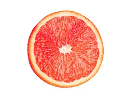 Juicy grapefruit isolated on white Stock Photos