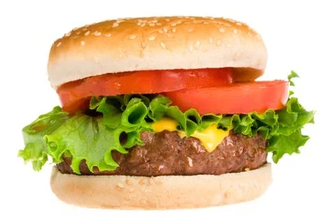 Juicy hamburger Stock Photos
