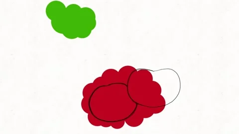 Juicy Hand-Drawn Cherries Animation | Colorful Summer Fruit Loop Vídeos de archivo 334577215