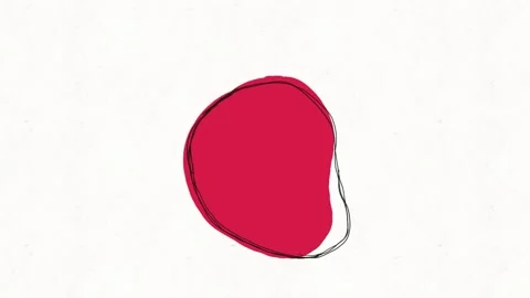 Juicy Hand-Drawn Strawberry Animation | Bright Summer Berry Loop Stock Footage 334577196