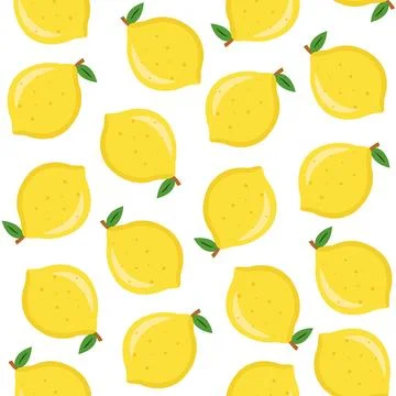 Juicy hawaii lemons pattern for kitchen design. Textile and texture yellow print Stock Illustration
