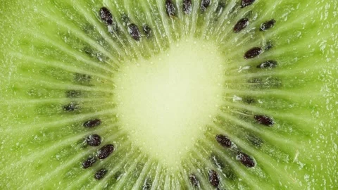 Juicy Kiwi Piece In Section. Stock-Footage 257661153