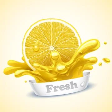 Juicy lemon Stock Illustration