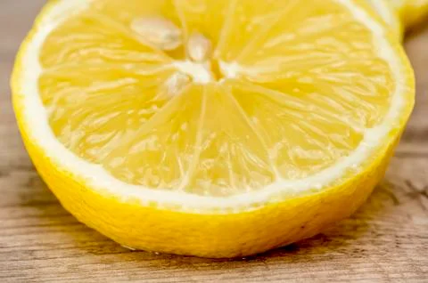 Juicy lemon slice Stock Photos