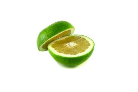 Juicy lime halves Stock Photos