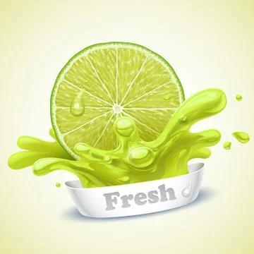 Juicy lime Illustrazione stock