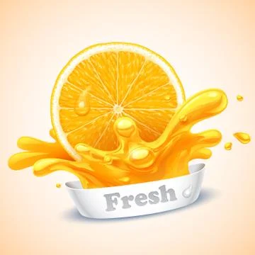 Juicy orange Illustrazione stock