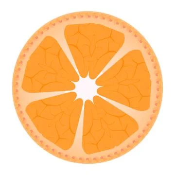 Juicy orange slice. Citrus theme Stock Illustration