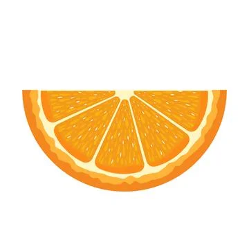 Juicy Orange Slice Vector Illustration Stock Illustration