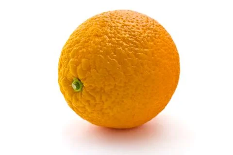 Juicy oranges on a white background Stock Photos