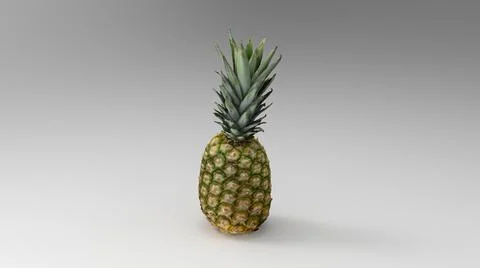 Juicy pineapple fruit on white background Stock Photos