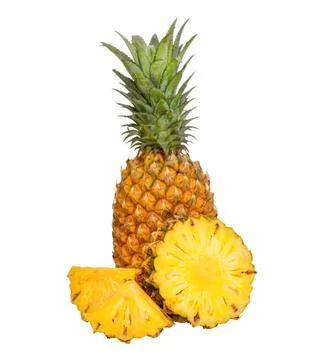 Juicy pineapple isolated Stock Photos