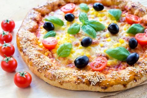 Juicy pizza Stock Photos