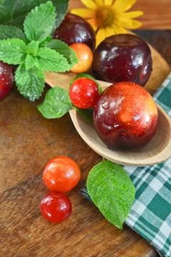 Juicy plums Fotos de archivo