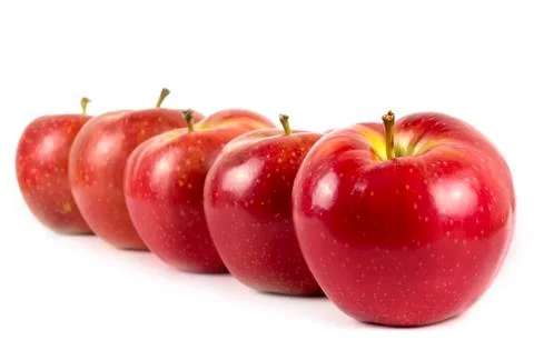 Juicy red apples Stock Photos