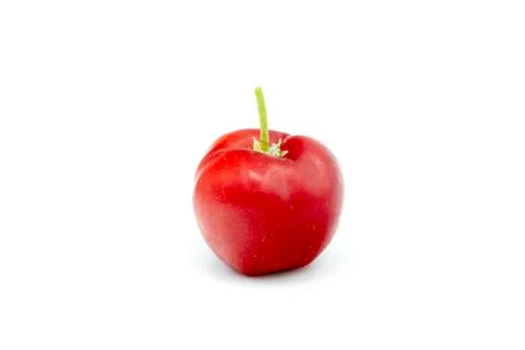 Juicy red cherry thai isolated on the white background. Stock Photos