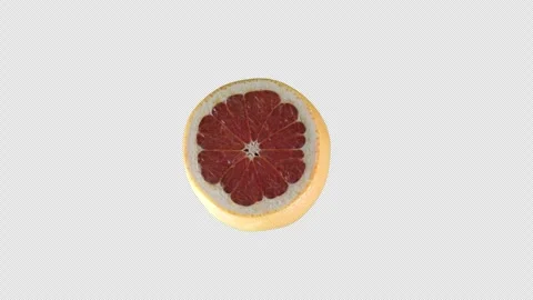 Juicy red grapefruit (alpha channel) Video stock 242425172