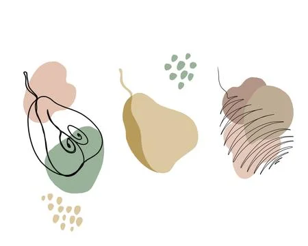 Juicy ripe pear - creative fruit design. template for story or instagram post Stock Illustration