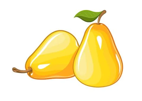 Juicy ripe pear. Stock Illustration