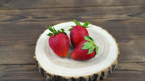Juicy ripe strawberry Stock Footage 130623586