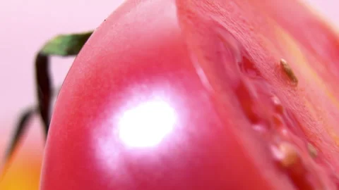 Juicy Ripe Tomato Pulp Texture, abstract background for ketchup, sauce packaging Stock Footage 320318982