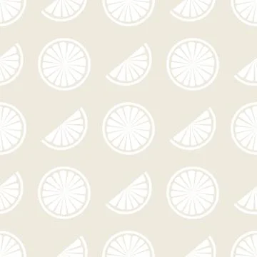 Juicy seamless pattern. Monochrome Citrus Slices. Citrus fruit background. Stock Illustration