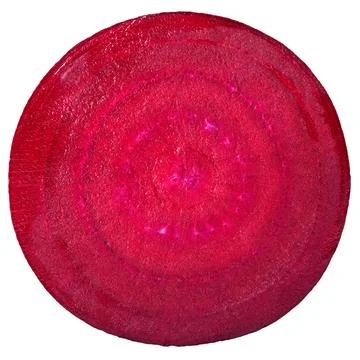 Juicy slice of beetroot isolated on white background, with clipping path Stock Photos