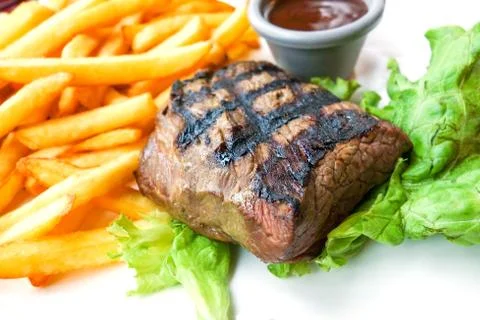 Juicy steak beef meat Stock Photos