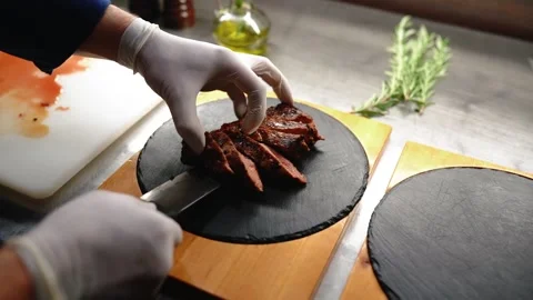 Juicy steak Stock Footage 145855751