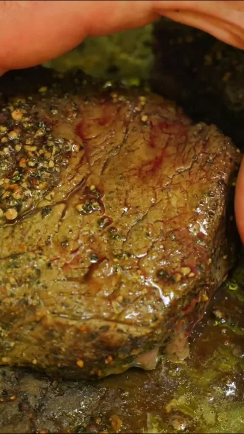 Juicy steaks - Vertical Video Stock Footage 336656795