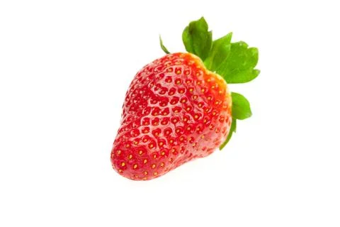 Juicy strawberries isolated on white Stock Photos