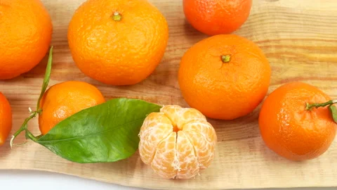 Juicy tangerines Stock Footage 234325378