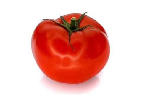 Juicy tomatoes on the isolated background Stock Photos