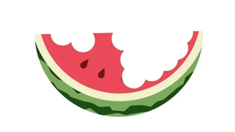 Juicy Watermelon Bite Stock Footage 335630627