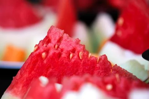Juicy watermelon close-up Stock Photos