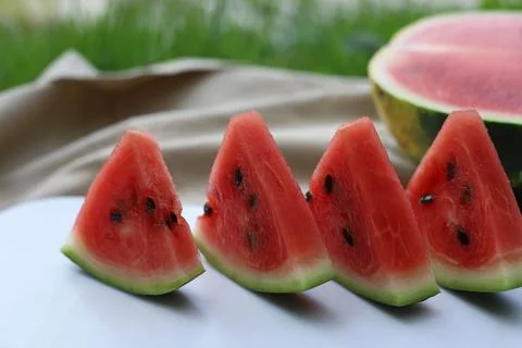 Juicy watermelon Stock Photos