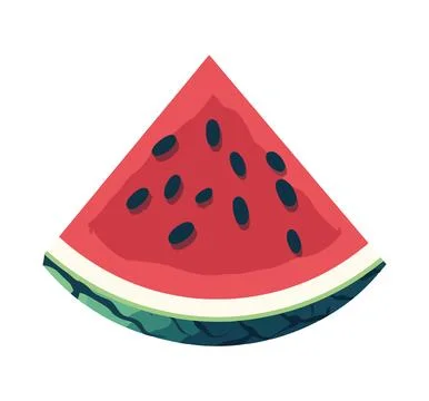 Juicy watermelon slice is a refreshing snack Stock Illustration