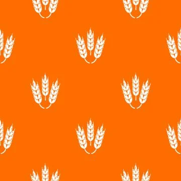 Juicy Wheat pattern vector orange イラスト素材