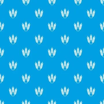 Juicy Wheat pattern vector seamless blue 스톡 일러스트