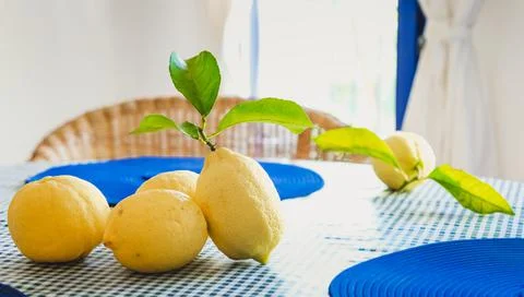 Juicy whole lemons Stock Photos