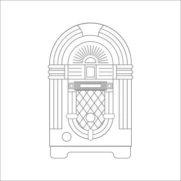 Jukebox Flat Icon Stock Illustration