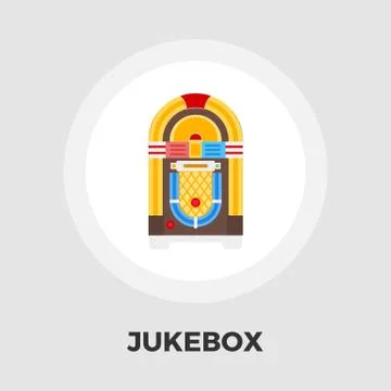 Jukebox Flat Icon Illustrazione stock