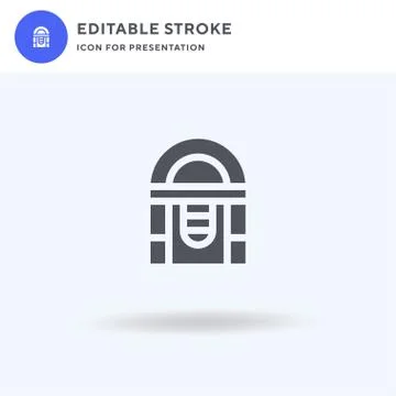 Jukebox icon vector, filled flat sign, solid pictogram isolated on white, logo Illustrazione stock