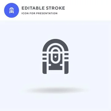 Jukebox icon vector, filled flat sign, solid pictogram isolated on white, logo Illustrazione stock